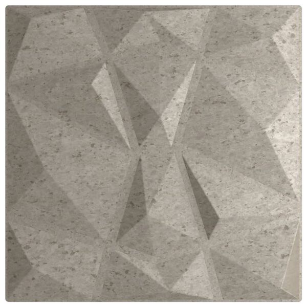 vidaXL Wall Panels 24 pcs Concrete Grey 50x50 cm XPS 6 m&sup2; Diamond