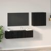 vidaXL TV Cabinet Set Wall-mounted Black Oak Engineered Wood