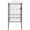 vidaXL Fence Gate HORST 100 x 150 cm Metal Black Lockable