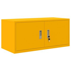 vidaXL Storage Cabinet Mustard Yellow 90 x 40 x 40 cm Steel