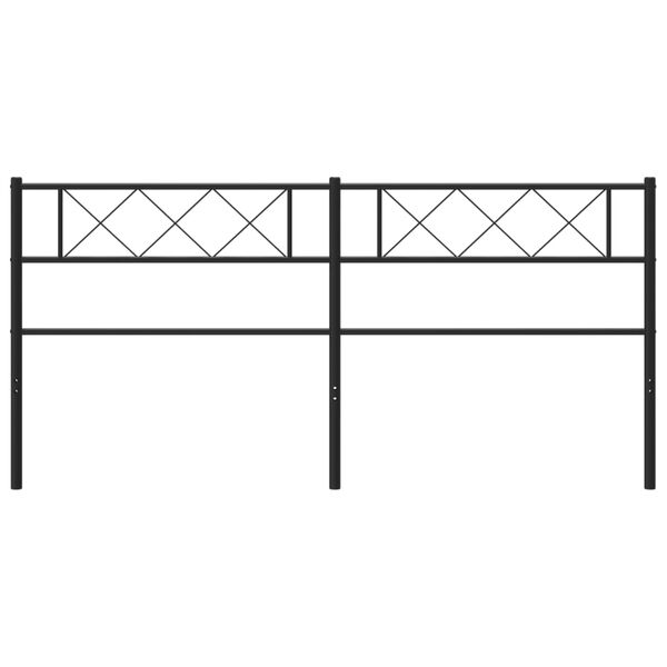 vidaXL Metal Replace Headboard Black 160 cm