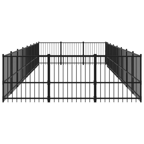vidaXL Outdoor Dog Kennel Steel 22.58 m&sup2;