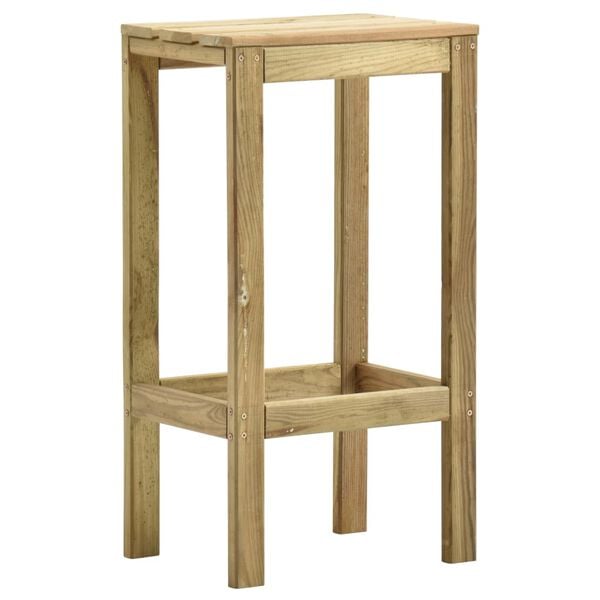 vidaXL Garden Bar Stools 2 pcs Impregnated Pinewood