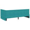 vidaXL Corner Bed Frame Turquoise 100 cm x 200 cm Velvet