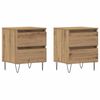 vidaXL Bedside Cabinet 2 pcs Artisan oak 40 x 35 x 50 cm