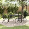 vidaXL Garden Dining Set 5 pcs Black PVC rattan