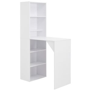 vidaXL Bar Table | White | Engineered wood | 115 cm x 59 cm x 200 cm | Bar Table