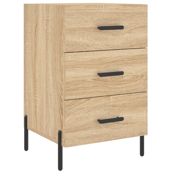 vidaXL Bedside Cabinet Sonoma Oak 40x40x66 cm Engineered Wood