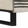vidaXL Coffee Table Beige and Black 100 x 54 x 40 cm Solid Acacia wood