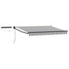 vidaXL Electric Retractable Awning Anthracite and White 3 x 2.5 m