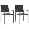 vidaXL Garden Chairs 2 pcs Black 54x62.5x89 cm Poly Rattan