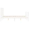 vidaXL Bed Frame without Mattress White Small Double Solid Wood Pine