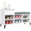 vidaXL Shoe Cabinet White 102x36x60 cm Engineered Wood