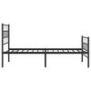 vidaXL Metal Bed Frame without Mattress with Footboard Black 90x200cm