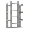vidaXL Book Cabinet Concrete Grey 86x25,5x140 cm Engineered Wood