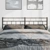 vidaXL Metal Replace Headboard Black 193 cm