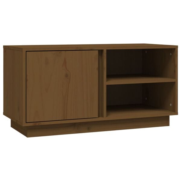 vidaXL TV Cabinet Honey Brown 80x35x40.5 cm Solid Wood Pine