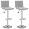 vidaXL Bar Stools 2 pcs Light Grey Velvet
