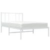 vidaXL Metal Bed Frame without Mattress with Headboard White 90x190cm