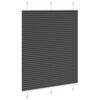 vidaXL Pleated Blind Black 110x100 cm Fabric Width 109.4 cm Polyester