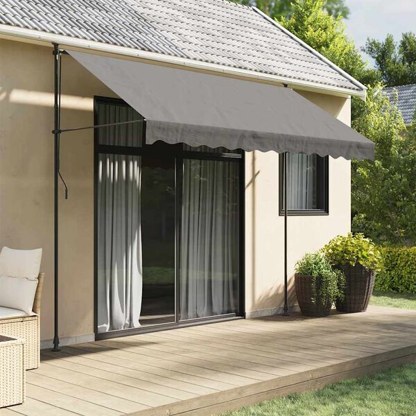 vidaXL Retractable Awning Anthracite 300x150 cm Fabric and Steel