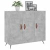 vidaXL Sideboard Concrete Grey 90x34x80 cm Engineered Wood