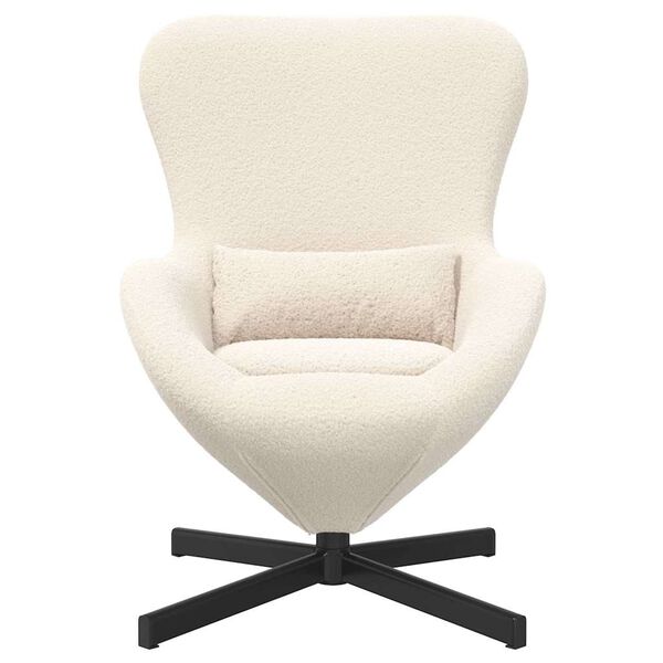 vidaXL Egg Chair Cream 63 x 73 x 90 cm Fabric