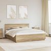 vidaXL Bed Frame Sonoma Oak 180 x 200 cm Engineered Wood