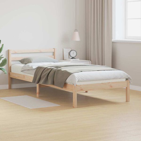 vidaXL Bed Frame Brown 225.5 x 85.5 x 69.5 cm Solid Pine Wood