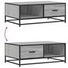 vidaXL Coffee Table Grey Sonoma 90x57x35 cm Engineered Wood and Metal