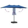 vidaXL Garden Parasol Azurblau 385 x 209 x 244 cm Polyester
