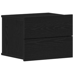 vidaXL Bedside Cabinet Black Oak 40 x 30 x 30 cm Engineered Wood