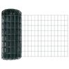 vidaXL Euro Fence with Post 10 x 0.4 m PVC-Coated Steel Green Mesh