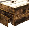 vidaXL Storage Bed with Drawer Smoked Oak 135 x 190 cm Engineered Wood