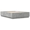vidaXL Bed Frame without Mattress Concrete Grey 140x200 cm
