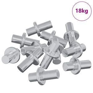 vidaXL Shelf Peg 4500 pcs Silver 8.6 x 8.6 x 14.6 mm Steel