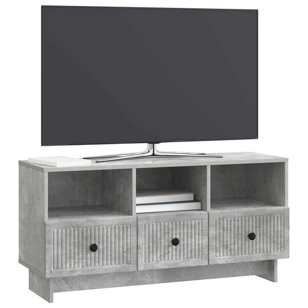 vidaXL TV Cabinet Concrete Grey 102 x 34.5 x 50 cm Engineered Wood