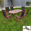 vidaXL 9 Piece Outdoor Dining Set with Cushions Solid Acacia Wood