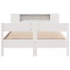 vidaXL Bookcase Bed without Mattress White 135x190 cm Double Solid Wood Pine
