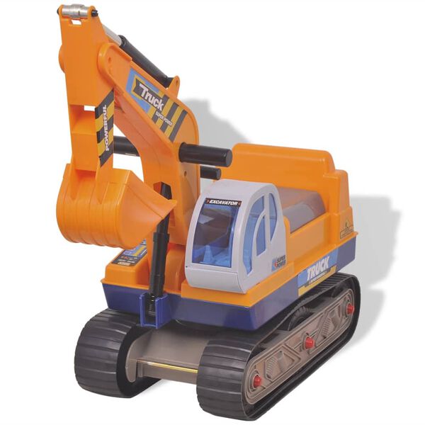 vidaXL Ride-on Excavator Plastic Yellow