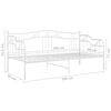 vidaXL Sofa Bed Frame without Mattress White Metal 90x200 cm
