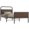 vidaXL Bed Frame without Mattress 107x203 cm Brown Oak Engineered Wood