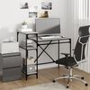 vidaXL Desk with Shelves Grey Sonoma 105x50x90 cm Engineered Wood&Iron
