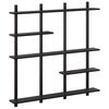 vidaXL Wall Shelf Black Oak 102 x 13.5 x 102.5 cm Engineered Wood