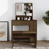 vidaXL Dressing Table with Mirror Brown Oak 86.5x35x136 cm