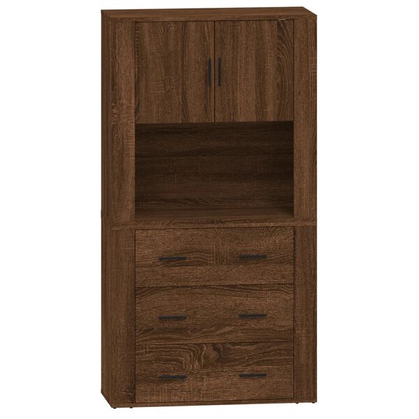 vidaXL Highboard Brown Oak Engineered Wood