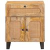 vidaXL Bedside Cabinet Natural 50 x 33 x 60 cm Solid Mango Wood