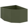 vidaXL Corner Planter Olive green 60 x 60 x 35 cm Steel