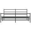 vidaXL Metal Bed Frame without Mattress with Footboard&nbsp;Black 180x200cm