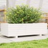 vidaXL Garden Planter White 90x40x26.5 cm Solid Wood Pine